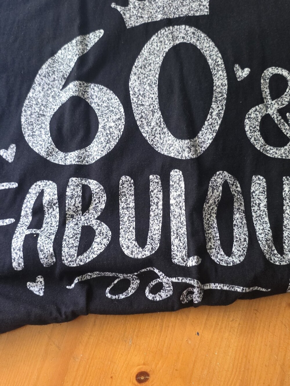 Ladies 60 & Fabulous Graphic Tee - Black